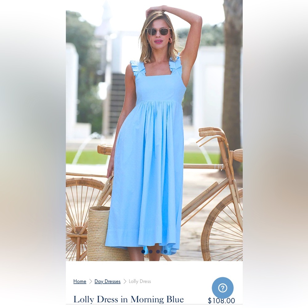 NWOT LAKE Lolly Dress in Morning Blue Size Small